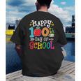Happy 100th Day Of School Teachers 100 Days Of School Kids Men's Back Print T-Shirt, funny gift