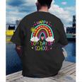 Happy 50th Days Of School Rainbow Teacher 50 Days Smarter Men's Back Print T-Shirt, funny gift Happy 50th Days Of School Rainbow Teacher 50 Days Smarter Men's Back Print T-Shirt, funny gift