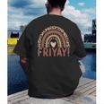 Happy Fri-Yay Friday Lovers Fun Teacher Leopard Rainbow Men Women Girls Kids Men's Back Print T-Shirt, funny gift Happy Fri-Yay Friday Lovers Fun Teacher Leopard Rainbow Men Women Girls Kids Men's Back Print T-Shirt, funny gift