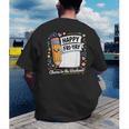 Happy Fri-Yay Teacher Fry Yay Friday Weekend Men's Back Print T-Shirt, funny gift
