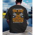 Hard Being The Best Auto Mechanics Teacher For Men Women Kids Men's Back Print T-Shirt, funny gift Hard Being The Best Auto Mechanics Teacher For Men Women Kids Men's Back Print T-Shirt, funny gift