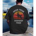 Hocus Pocus Everybody Focus Witch Halloween Teacher Women Men's Back Print T-Shirt, funny gift