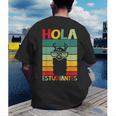 Hola Estudiantes Spanish Teacher Back To School 2025 Men's Back Print T-Shirt, funny gift Hola Estudiantes Spanish Teacher Back To School 2025 Men's Back Print T-Shirt, funny gift