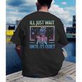 I'Ll Just Wait Until It's Quiet Skeleton Messy Bun Teacher Men's Back Print T-Shirt, funny gift I'Ll Just Wait Until It's Quiet Skeleton Messy Bun Teacher Men's Back Print T-Shirt, funny gift