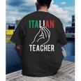 Italian Teacher Italy Italia Back To School First Day Men's Back Print T-Shirt, funny gift Italian Teacher Italy Italia Back To School First Day Men's Back Print T-Shirt, funny gift