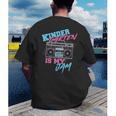 Kindergarten Is My Jam Vintage 80s Boombox Teacher Student Men's Back Print T-Shirt, funny gift Kindergarten Is My Jam Vintage 80s Boombox Teacher Student Men's Back Print T-Shirt, funny gift