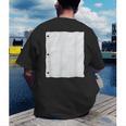 Lined Paper Notebook Halloween Costume For Students Teachers For Men Women Kids Men's Back Print T-Shirt, funny gift
