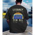 Literacy For All Visually Impaired Braille Teacher The Blind Men's Back Print T-Shirt, funny gift