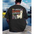 Llama Learning T Shirt Teachers Students Alpaca Lovers Men's Back Print T-Shirt, funny gift Llama Learning T Shirt Teachers Students Alpaca Lovers Men's Back Print T-Shirt, funny gift