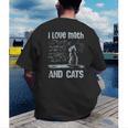 I Love Math And Cats Cat Lover Science Teacher Student Men's Back Print T-Shirt, funny gift
