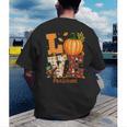 Love Preschool Teacher Turkey Thanksgiving Autumn Fall Men's Back Print T-Shirt, funny gift Love Preschool Teacher Turkey Thanksgiving Autumn Fall Men's Back Print T-Shirt, funny gift