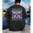 Maestra El Salvador Coquette Bow Hispanic Spanish Teacher Men's Back Print T-Shirt, funny gift
