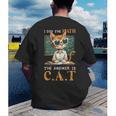 I Did The Math The Answer Is Cats Math Cat Teacher Men's Back Print T-Shirt, funny gift I Did The Math The Answer Is Cats Math Cat Teacher Men's Back Print T-Shirt, funny gift