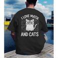Math And Cats Apparel For Teachers Students Cat Lovers Men's Back Print T-Shirt, funny gift Math And Cats Apparel For Teachers Students Cat Lovers Men's Back Print T-Shirt, funny gift