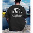 Math Teacher Definition Shirt Men Women Teacher Men's Back Print T-Shirt, funny gift