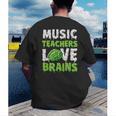 Music Teachers Love Brains Cute Teaching Halloween Men's Back Print T-Shirt, funny gift Music Teachers Love Brains Cute Teaching Halloween Men's Back Print T-Shirt, funny gift