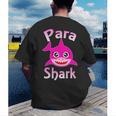 Para Shark Paraprofessional Female Teacher Men's Back Print T-Shirt, funny gift Para Shark Paraprofessional Female Teacher Men's Back Print T-Shirt, funny gift