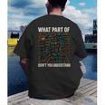 What Part Of Don't You Understand Math Teacher Men's Back Print T-Shirt, funny gift What Part Of Don't You Understand Math Teacher Men's Back Print T-Shirt, funny gift