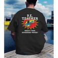 PE Physical Education Teacher Superhero Power School Men's Back Print T-Shirt, funny gift