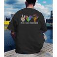 Peace Love Montessori Daycare Teacher Appreciation Men's Back Print T-Shirt, funny gift Peace Love Montessori Daycare Teacher Appreciation Men's Back Print T-Shirt, funny gift