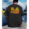 Pickle Reading Books Bookworm Teacher Librarian Kids Retro Men's Back Print T-Shirt, funny gift