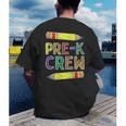 Pre-K Crew PreK Teachers Back To School Men's Back Print T-Shirt, funny gift Pre-K Crew PreK Teachers Back To School Men's Back Print T-Shirt, funny gift