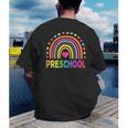 Preschool Rainbow Girls Boys Kids Teacher Back To School Men's Back Print T-Shirt, funny gift