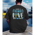 I Promise To Teach Love Hanukkah Chanukah Jewish Teacher Men's Back Print T-Shirt, funny gift