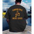 Pumpkin Spice And Music Advice Music Teacher Halloween Men's Back Print T-Shirt, funny gift Pumpkin Spice And Music Advice Music Teacher Halloween Men's Back Print T-Shirt, funny gift