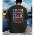 There Their They'Re English Teacher Grammar Memes Men's Back Print T-Shirt, funny gift There Their They'Re English Teacher Grammar Memes Men's Back Print T-Shirt, funny gift