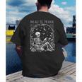 Read In Peace Skeleton Reading Teacher Spooky Halloween Men's Back Print T-Shirt, funny gift Read In Peace Skeleton Reading Teacher Spooky Halloween Men's Back Print T-Shirt, funny gift