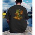 Reading Dragon Shirt For Bookish Teacher Librarian Bookworm Men's Back Print T-Shirt, funny gift