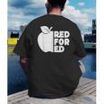 Red For Ed Teacher Support Public Education For Men Women Kids Men's Back Print T-Shirt, funny gift Red For Ed Teacher Support Public Education For Men Women Kids Men's Back Print T-Shirt, funny gift