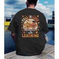 Retro Fall In Love With Learning Pumpkin Leaf Teacher Autumn Men's Back Print T-Shirt, funny gift Retro Fall In Love With Learning Pumpkin Leaf Teacher Autumn Men's Back Print T-Shirt, funny gift