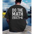 Retro Do The Math Teacher For Men Women Kid Boy Girl Men's Back Print T-Shirt, funny gift
