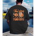 Retro I Teach The Cutest Turkey Thanksgiving Pumpkin Teacher Men's Back Print T-Shirt, funny gift Retro I Teach The Cutest Turkey Thanksgiving Pumpkin Teacher Men's Back Print T-Shirt, funny gift