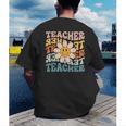 Retro Teacher Daisy Colorful Elementary School Teacher Men's Back Print T-Shirt, funny gift Retro Teacher Daisy Colorful Elementary School Teacher Men's Back Print T-Shirt, funny gift