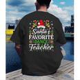 Santa's Favorite Dance Teacher Shirt Christmas Pajama Men's Back Print T-Shirt, funny gift Santa's Favorite Dance Teacher Shirt Christmas Pajama Men's Back Print T-Shirt, funny gift