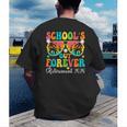 School's Out Forever Retirement 2026 Retro Retired Teacher Men's Back Print T-Shirt, funny gift