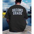 Second Grade Floral Blue Back To School 2nd Grade Teacher Men's Back Print T-Shirt, funny gift Second Grade Floral Blue Back To School 2nd Grade Teacher Men's Back Print T-Shirt, funny gift