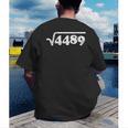 Sixty Seven 67 Meme Square Root 4489 Slang Math Teacher Men's Back Print T-Shirt, funny gift