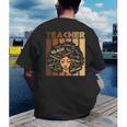 Smart Teacher Afro Girl Melanin African American Wowen Men's Back Print T-Shirt, funny gift