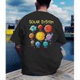 Solar System Cute Face Planets Space Science Teacher School Men's Back Print T-Shirt, funny gift Solar System Cute Face Planets Space Science Teacher School Men's Back Print T-Shirt, funny gift