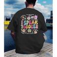 I Speak Toddler Back To School Teacher Men's Back Print T-Shirt, funny gift I Speak Toddler Back To School Teacher Men's Back Print T-Shirt, funny gift