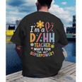 Special Education ASL Teacher Superpower DHH Teacher Men's Back Print T-Shirt, funny gift