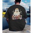 Spooky Teacher Groovy Retro Ghost Teacher Halloween 2023 For Men Women Kids Men's Back Print T-Shirt, funny gift Spooky Teacher Groovy Retro Ghost Teacher Halloween 2023 For Men Women Kids Men's Back Print T-Shirt, funny gift