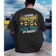 Super Teacher By Day Super Tired By Night Superheroes School Men's Back Print T-Shirt, funny gift Super Teacher By Day Super Tired By Night Superheroes School Men's Back Print T-Shirt, funny gift