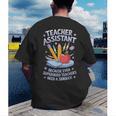 Superhero Sidekick Teaching Teach School Teacher Assistant Men's Back Print T-Shirt, funny gift Superhero Sidekick Teaching Teach School Teacher Assistant Men's Back Print T-Shirt, funny gift
