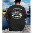 I Survived 100 Days Of School Teacher Kids Cat Lover Men's Back Print T-Shirt, funny gift I Survived 100 Days Of School Teacher Kids Cat Lover Men's Back Print T-Shirt, funny gift