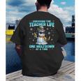 Surviving The Teacher Life Pjs Pajamas Christmas Xmas Teache Men's Back Print T-Shirt, funny gift